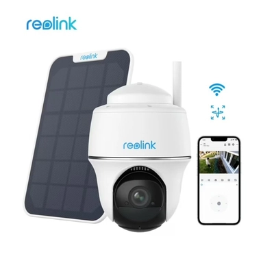 Reolink Argus Series B430 Wireless Outdoor Pan & Tilt Solar Battery Security Camera, 5MP 2K+, White - BWPT2K05SP