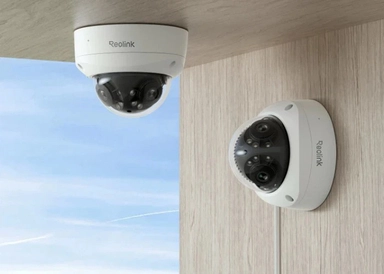 كاميرا مراقبة ريولينك Duo 2V PoE سلكي PoE خارجية مزدوجة العدسة مقاومة للتخريب، 8 ميجابكسل 4K، رؤية بانورامية 180°، ابيض - PCDUOB4K03