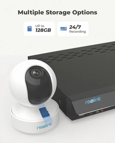 Reolink E1 Zoom Wireless Indoor PTZ Smart Security Camera, 8MP 4K, White - WCEZ8MP05PTAFW