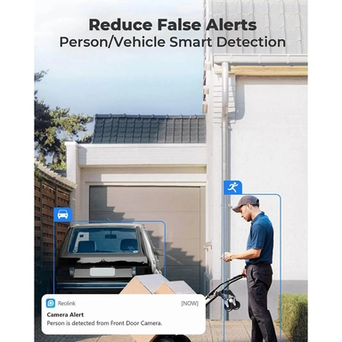 Reolink Go Plus 2K 4MP 4G LTE Outdoor Wireless Battery & Solar Security Camera 10× Digital Zoom, White - B4GB2K01