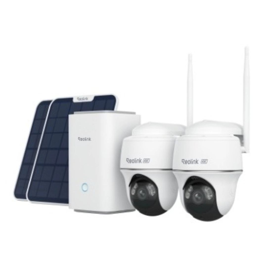 Reolink Home Hub Kit Wireless WiFi Indoor 4K 8MP PT Solar Security Camera System, White – BWS4KPT02SPW64-2