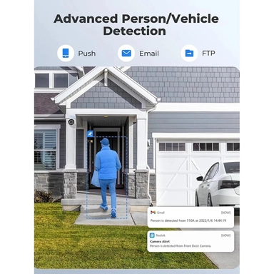 Reolink P320 Wired PoE Outdoor Security Camera, 3K 5MP, White - PC510AB2K01