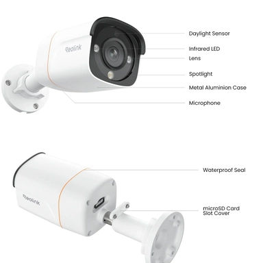 Reolink RP-PCB12M Wired PoE Indoor Security Camera with Spotlights, 12MP Ultra HD, White - PCRPB6K01