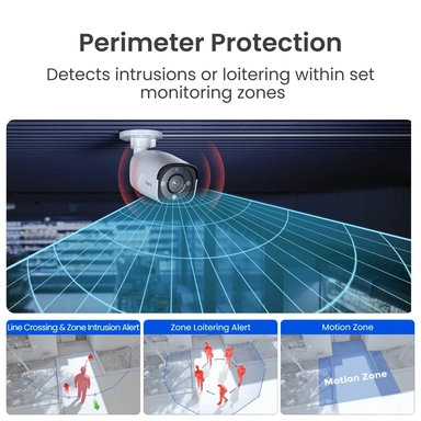 Reolink RP-PCB12M Wired PoE Indoor Security Camera with Spotlights, 12MP Ultra HD, White - PCRPB6K01