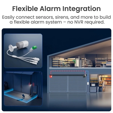 Reolink RP-PCB8MZ Wired PoE Outdoor Bullet Security Camera, 4K 8MP, 5× Optical Zoom, White - PCRPB4K02