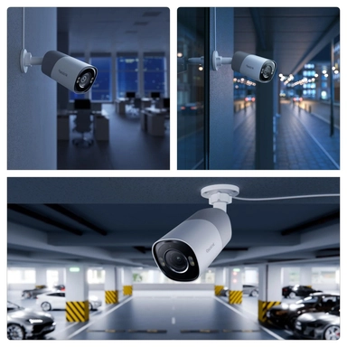 Reolink RP-PCB8MZ Wired PoE Outdoor Bullet Security Camera, 4K 8MP, 5× Optical Zoom, White - PCRPB4K02