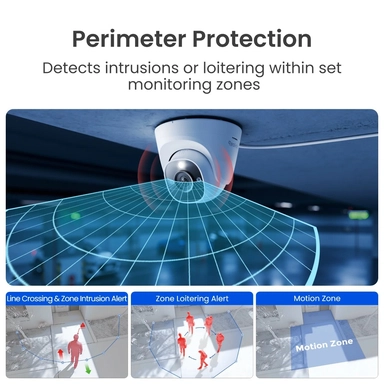 Reolink RP-PCT12M Wired PoE Indoor Security Camera with Spotlights, 12MP Ultra HD, White - PCRPD6K01