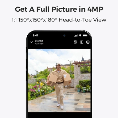 Reolink Smart Video Doorbell Battery, Wi-Fi, Outdoor, Black - DB2K03B