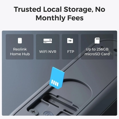 Reolink Smart Video Doorbell Battery, Wi-Fi, Outdoor, Black - DB2K03B