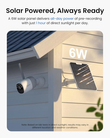 Reolink WiFi 4MP Wireless Outdoor Pan & Tilt Solar Spotlight Security Camera 2K, White - BWB2K01SP