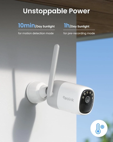 Reolink WiFi 4MP Wireless Outdoor Pan & Tilt Solar Spotlight Security Camera 2K, White - BWB2K01SP