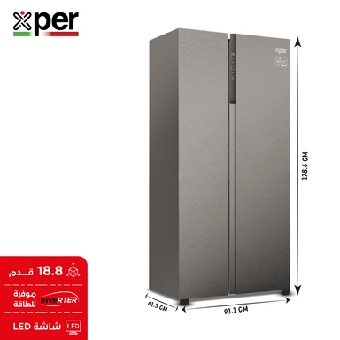 Xper Side By Side Refrigerator,18.8 cu.ft, Inverter ,RFSBSXP950S-25