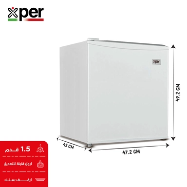 Xper One Door Refrigerator White 1.5 cu.ft , RFXP80WDF