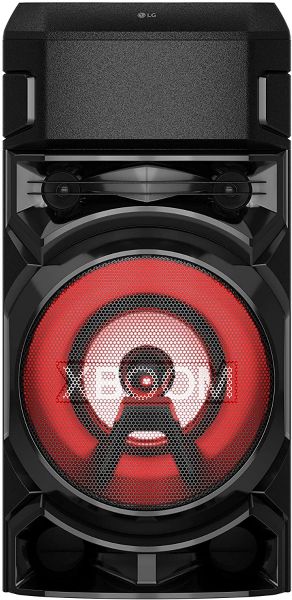 LG XBOOM RN5 ، مكبر صوت 2 بوصة × 2 ، مكبر صوت 8 بوصات ، تعزيز جهير فائق ، انفجار جهير ، ستروب بارتي ، تطبيق DJ ولوحة DJ ، تحكم صوتي ونجم كاريوكي ، إدخال جيتار