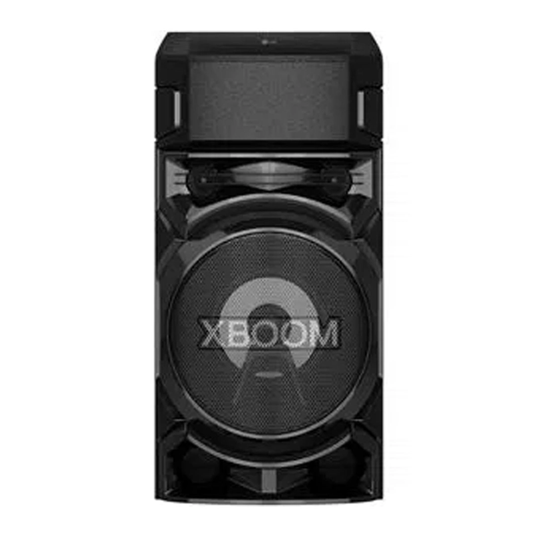 LG XBOOM RN5 ، مكبر صوت 2 بوصة × 2 ، مكبر صوت 8 بوصات ، تعزيز جهير فائق ، انفجار جهير ، ستروب بارتي ، تطبيق DJ ولوحة DJ ، تحكم صوتي ونجم كاريوكي ، إدخال جيتار