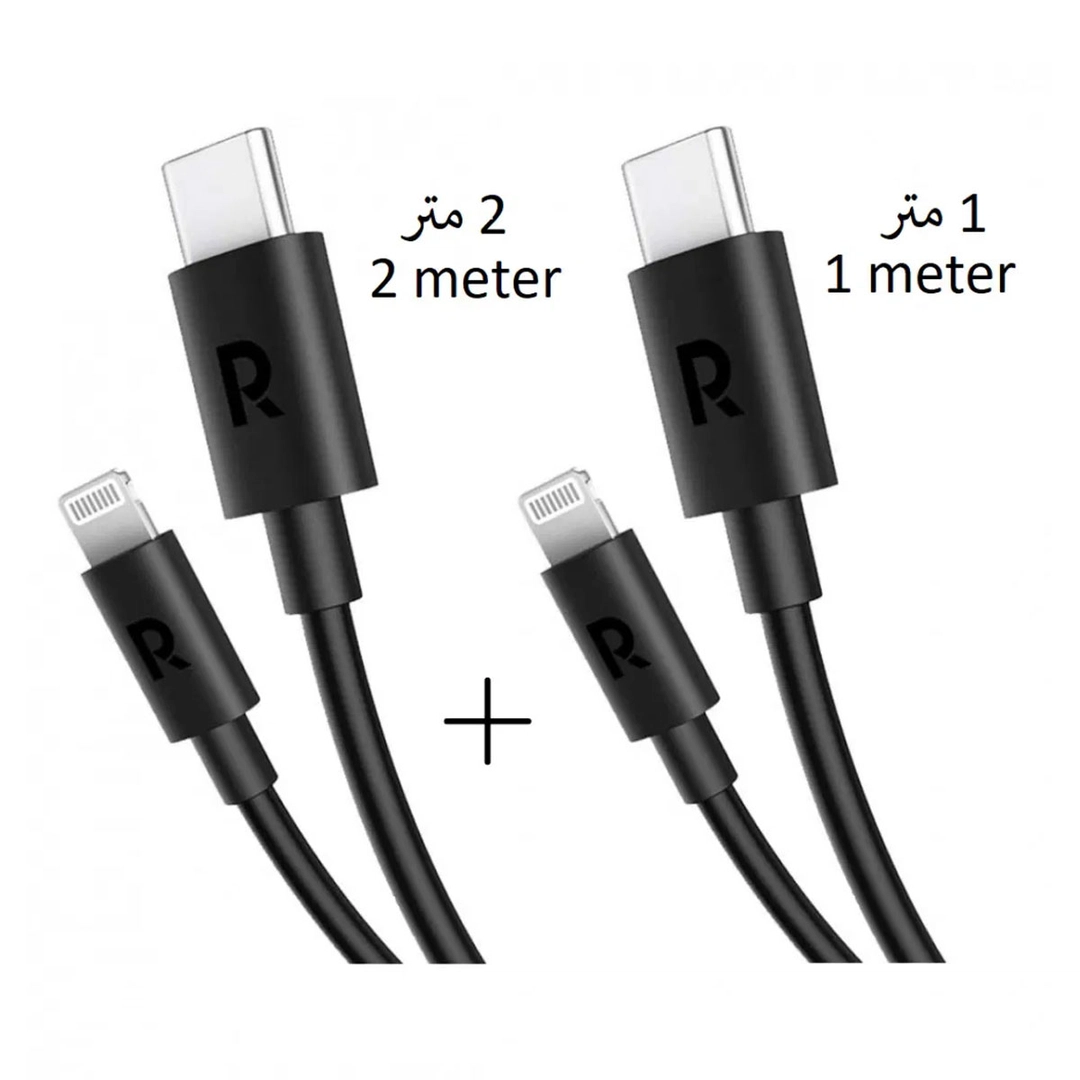 RAVPower RP-CB066 2-Pack USB Cable Type-C to Lightning Black