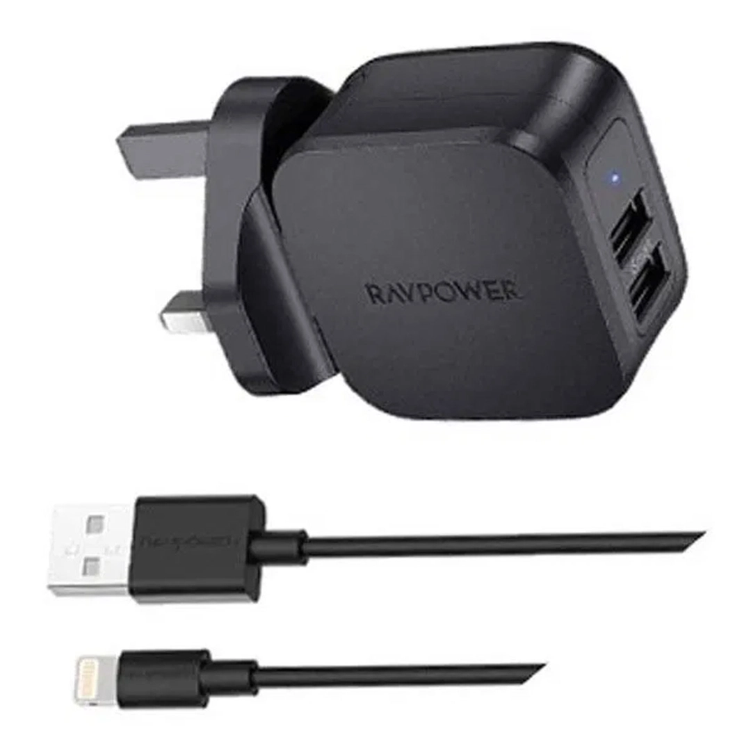RAVPower RP-PC160  2-PACK USB Charger Combo Black