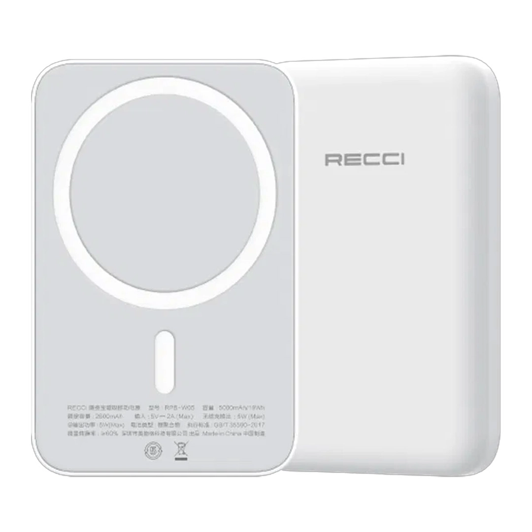 Recci Power Bank 5000mAh White
