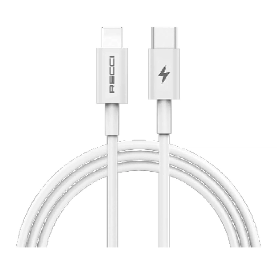 Recci Cable Type C Plastic   IOS White