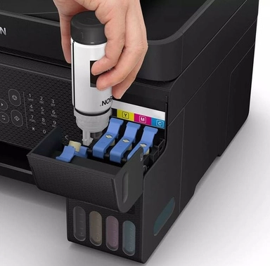 طابعة إبسون إيكو تانك L5290 واي فاي، نسخ، طباعة، مسح ضوئي، فاكس، أسود