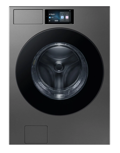 غسالة سامسونج تحميل أمامي، 25 كيلو، رمادي غامق - WF90F25ADS