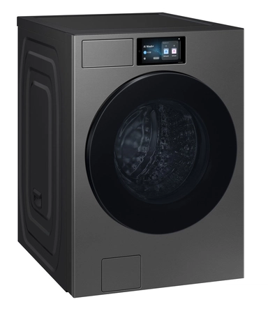 غسالة سامسونج تحميل أمامي، 25 كيلو، رمادي غامق - WF90F25ADS