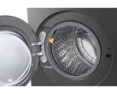 غسالة سامسونج تحميل أمامي، 25 كيلو، رمادي غامق - WF90F25ADS