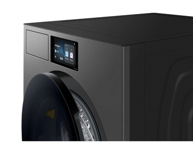 غسالة سامسونج تحميل أمامي، 25 كيلو، رمادي غامق - WF90F25ADS