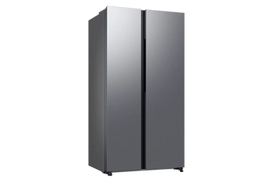 ثلاجة سامسونج دولابي، سعة 22.9 قدم مكعب، فضية - RS62R5001M9D