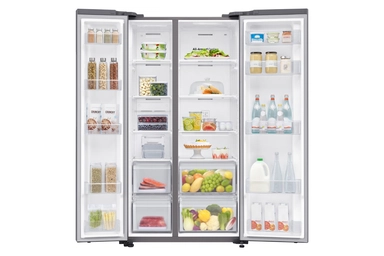 Samsung Side by Side Refrigerator, 22.9 cu.ft, Silver -  RS62R5001M9D