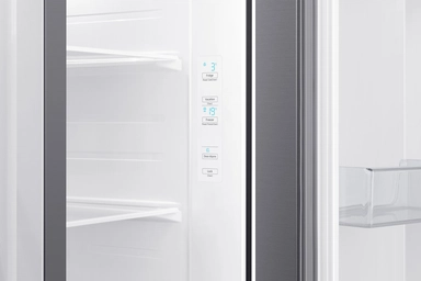 Samsung Side by Side Refrigerator, 22.9 cu.ft, Silver -  RS62R5001M9D
