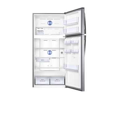 ثلاجة سامسونج بابين، سعة 21.9 قدم مكعب، انفرتر، فضي - RT62K7050SLH