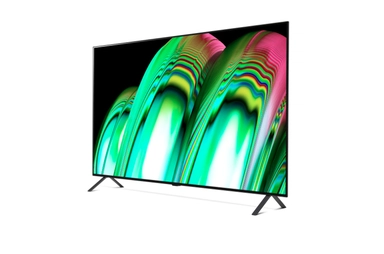 تلفاز LG OLED مقاس 65 بوصة من سلسلة A2 ، مع HDR (النطاق الديناميكي العالي) السينمائي بدقة 4K تصميم سينمائى والمزوّد بإمكانية تعتيم البكسل بتقنية AI ThinQ للتلفزيون الذكي بنظام التشغيل WebOS, OLED65A26LA