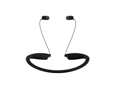 LG HBS Slim Neckband, Meridian Sound, Fast Charging, Dual Mic (Black Color), SL5