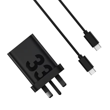 موتورولا، شاحن حائط، نوع سي الي سي، 33 واط، اسود