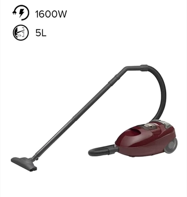 مكنسة هيتاشي بطة 5 لتر 1600 واط احمر  CV-W1600WR