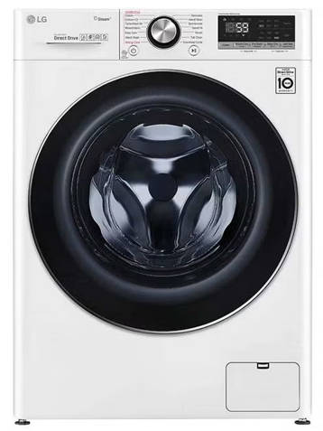 LG front-load washing machine, 12 kg, 1400 cycles, white, WFV1214WHT1