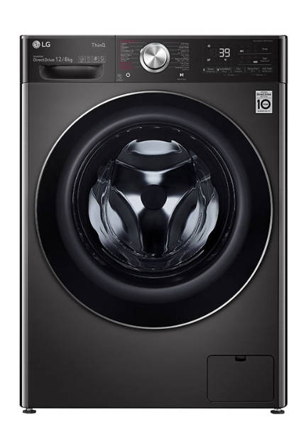 غسالة LG اتوماتيك امامية 12ك  فضي استيل  تنشيف 8 ك  WSV1208BST