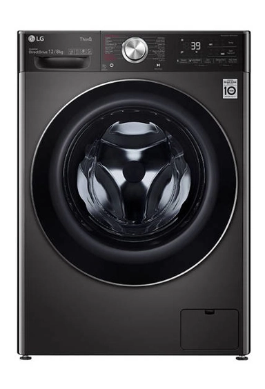 غسالة LG اتوماتيك امامية 12ك  فضي استيل  تنشيف 8 ك  WSV1208BST