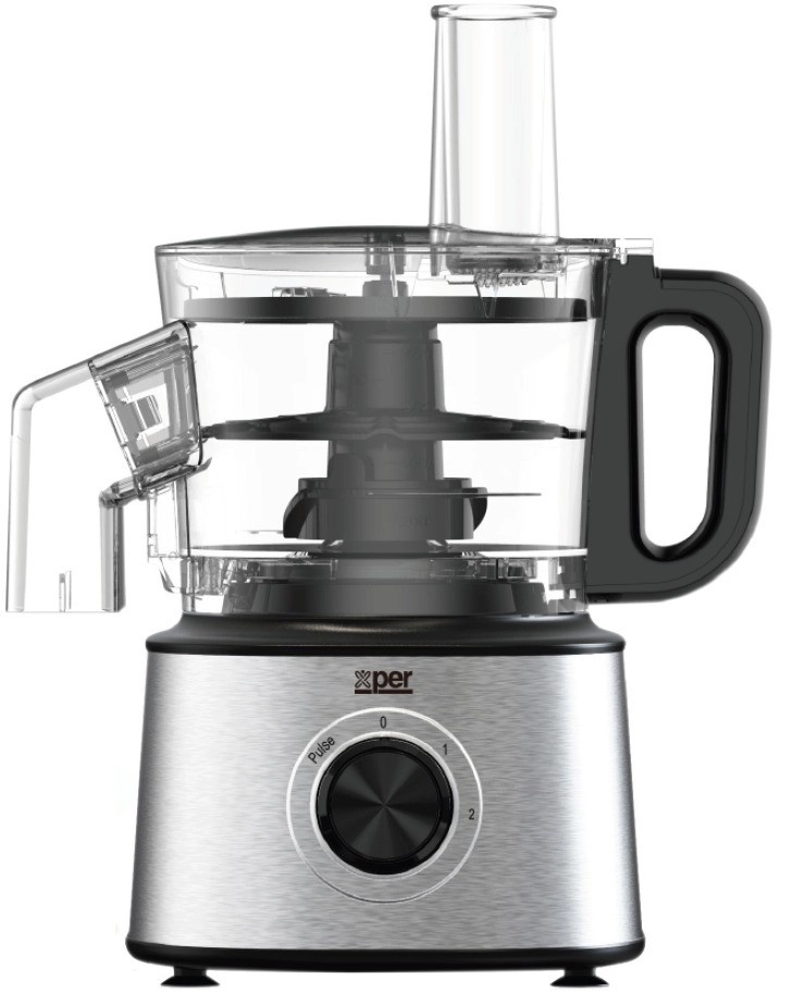Xper Multifunction Food Processor Stainless, 1000W, 2.1L, Steel, XPFP-800S