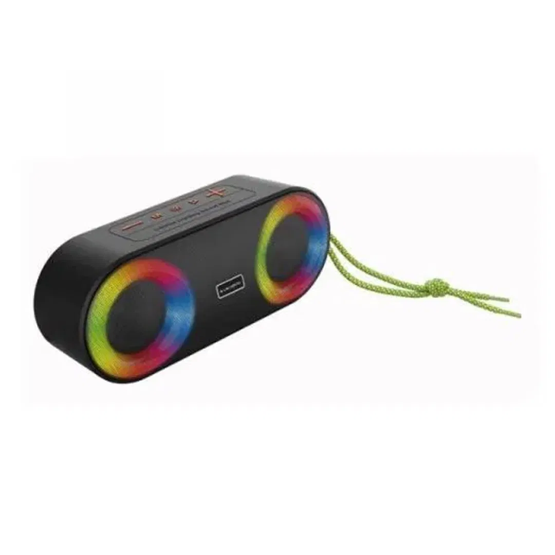 لافينتو مكبر صوت لاسلكي LED 3000 مللي أمبير USB TF AUX أسود