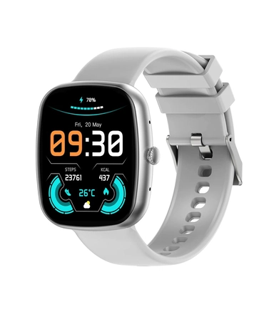 أوكي، ساعة ذكية 2S لايت الوزن للياقة، 1.83 بوصة، فضي