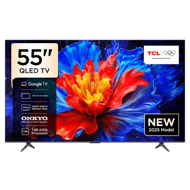 TCL Smart TV 55 Inch ,QLED ,4K UHD ,Google TV ,Built-in Receiver – 55P8K
