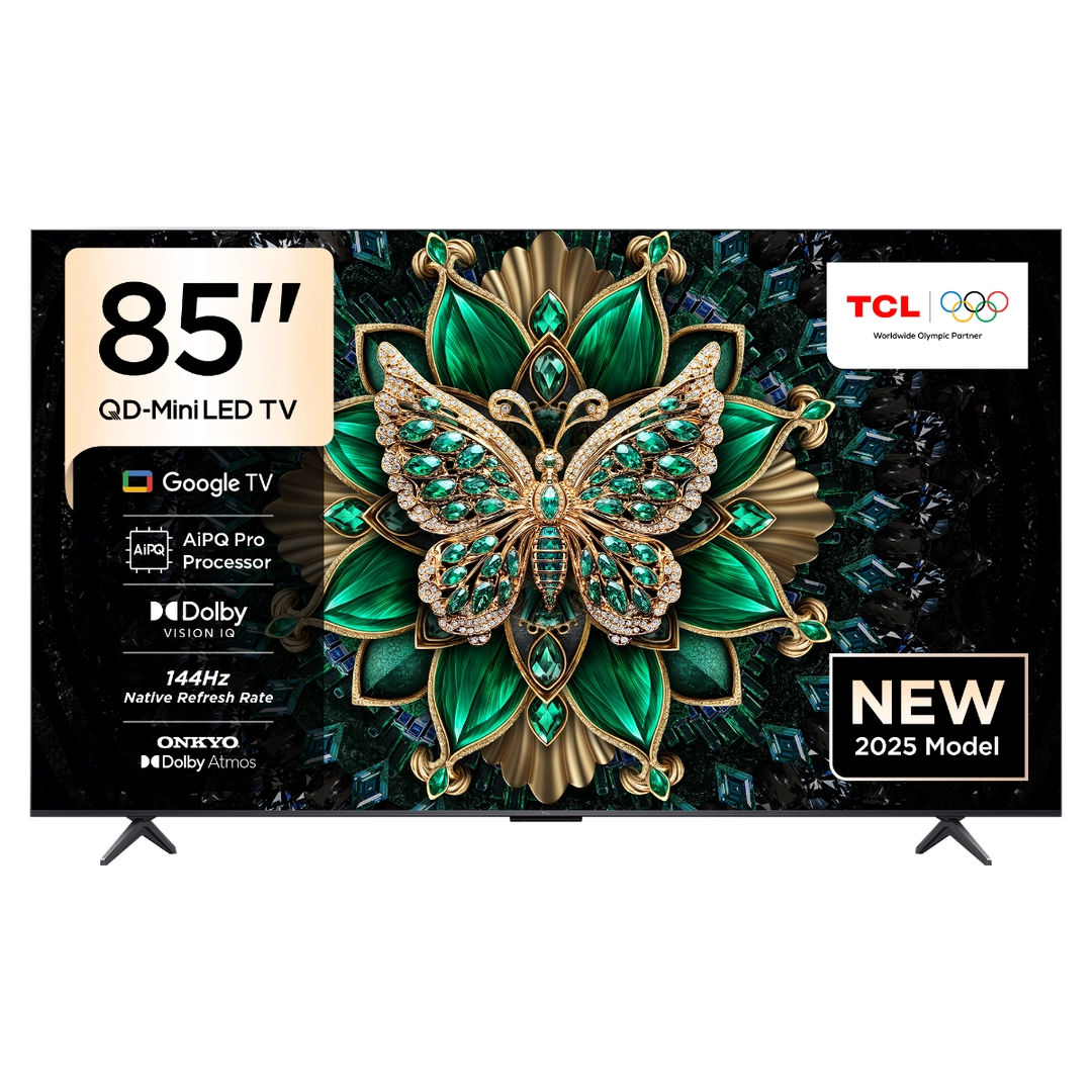 شاشة TCL ذكية 85 بوصة، 4K UHD، ذكي، QD Mini LED - موديل85Q6C