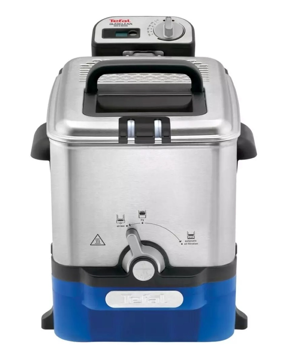 Tefal Oleoclean Deep Fryer, Digital Fryer, 3.5L, 2300W, Silver - FR804040