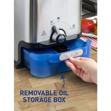 Tefal Oleoclean Deep Fryer, Digital Fryer, 3.5L, 2300W, Silver - FR804040