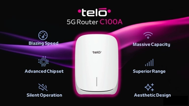راوتر تيلو C100A، شبكة 5G، أبيض - T5GC100AW01