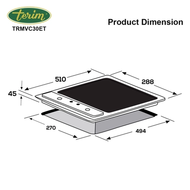 سطح تيرم 28.8 سم 2 عين كهرباء سيراميك إيطالي TRMVC30ET