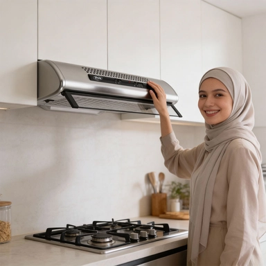 Terim Horizontal Hood, 89.8 cm, Italian, Steel - TRHOMP900FLST