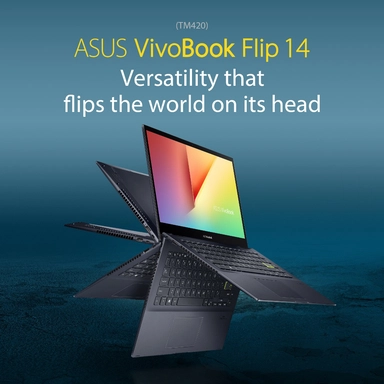 Asus VivoBook 2*1 Touch 14", AMD R7 5700U-16G-512SSD, W11, Black